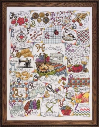 Набор для вышивания крестом "Stitching ABC//Швейный алфавит" Design Works