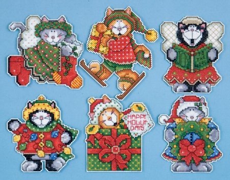 Набір для вишивання хрестиком "Holiday Kittens//Святкові кошенята" Design Works