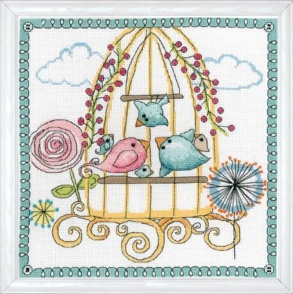 Набор для вышивания крестом "Birdcage//Клетка для птиц" Design Works