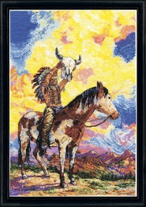 Набір для вишивання хрестиком "Native American Sunset//Захід Індіанця" Design Works