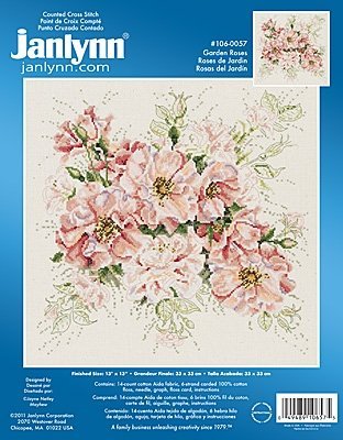 Набір для вишивання хрестиком "Garden Roses//Садові троянди" Janlynn