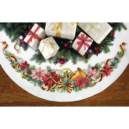 Набор для вышивания крестом "Праздничная гармония//Holiday Harmony Tree Skirt" DIMENSIONS 70-08939