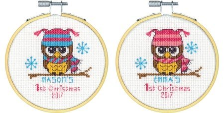 Набір для вишивання хрестиком "Перше Різдво//Baby's First Christmas" DIMENSIONS 70-08965