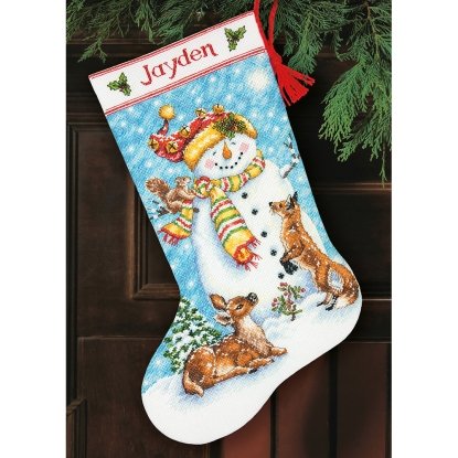 Набор для вышивания крестом "Зимние друзья//Winter Friends Stocking" DIMENSIONS 70-08963