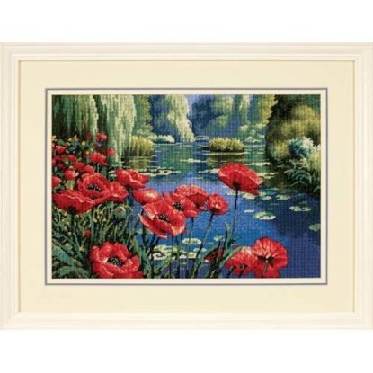 Набір для вишивання гобеленом "Маки біля озера//Lakeside Poppies" DIMENSIONS 20066