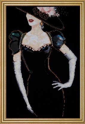 Набор для вышивания крестом "Lady in Black//Дама в черном" Design Works