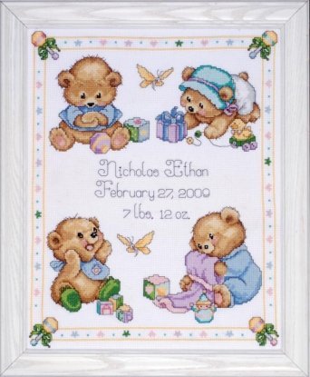 Набір для вишивання хрестиком "Baby Bears Sampler//Семплер з ведмежам" Design Works