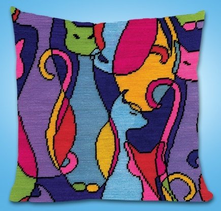 Набір для вишивання гобеленом "Colorful Cats//Барвисті кішки" Design Works