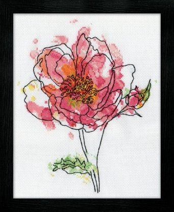 Набір для вишивання хрестиком "Pink Floral//Рожева квітка" Design Works