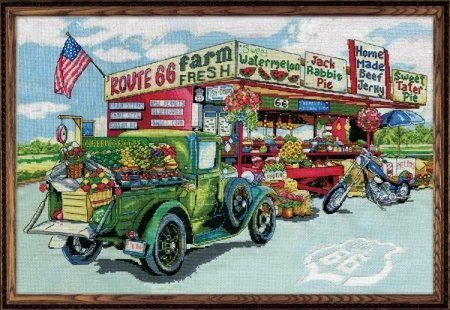 Набір для вишивання хрестиком "Route 66 Farmstand//Придорожна крамниця" Design Works