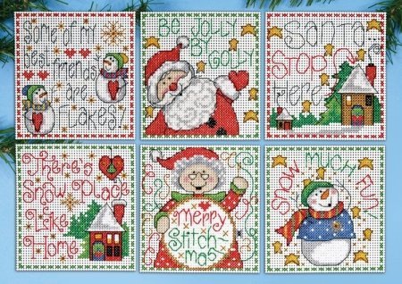 Набір для вишивання хрестиком "Home for Christmas//Веселого вишивального Різдва" Design Works