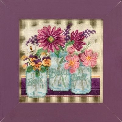 Набор для вышивания "Cut Flowers//Срезанные цветы" Mill Hill MH141611