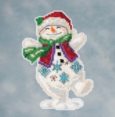 Набор для вышивания "Snowman Dancing//Танцующий снеговик" Mill Hill JS201613