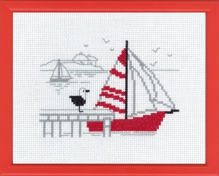 Набір для вишивання "Червоний човен (Red boat)" PERMIN