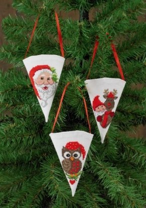 Набор для вышивания "Эльф, Сова, Рудольф(Elf, Owl, Rudolf)" PERMIN