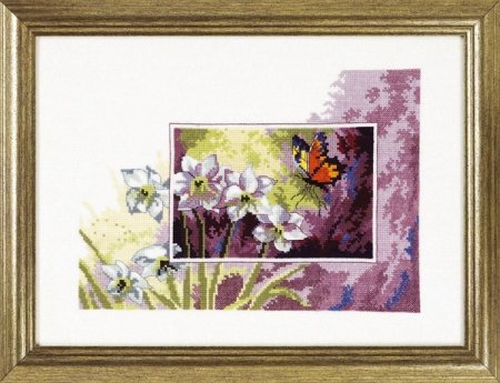 Набір для вишивання "Лілія і метелик (Lily w/butterfly)" PERMIN