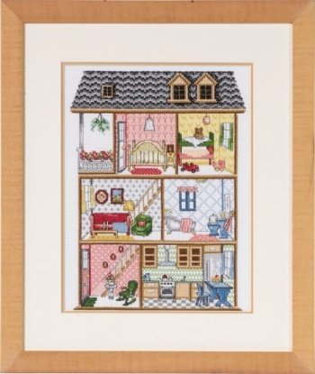 Набор для вышивания "Домик для кукол (Dollhouse)" PERMIN
