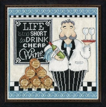 Набор для вышивания крестом "Cheap Wine/Дешевое вино" Design Works