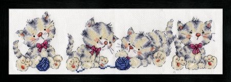 Набір для вишивання хрестиком "Kitty Row//Кошенята в рядок" Design Works