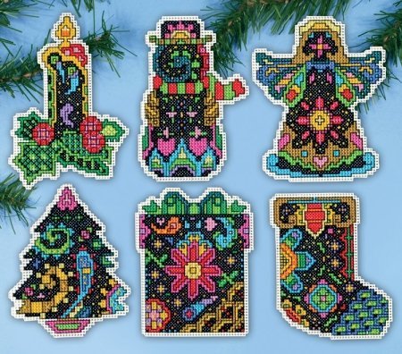 Набір для вишивання хрестиком "Christmas Fantasy Ornaments//Різдвяна фантазія" Design Works
