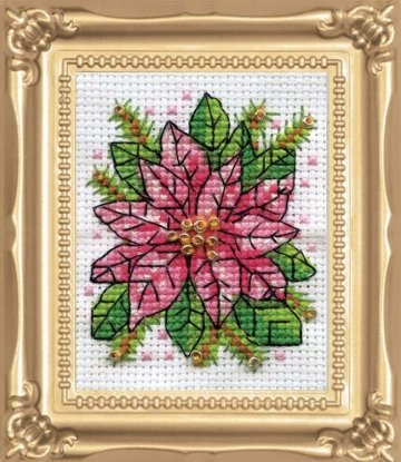 Набір для вишивання хрестиком "Poinsettia//Пуансеттія" Design Works