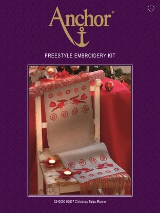 Набір для вишивання Гладь "Різдвяні тюльпані (Xmas Tulips)" ANCHOR