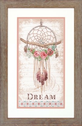 Набір для вишивання хрестиком "Квітковий ловець снів//Floral Dream Catcher" DIMENSIONS 70-35375