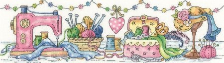 Набір для вишивання хрестиком "Швейна кімната//The Sewing Room" Heritage Crafts