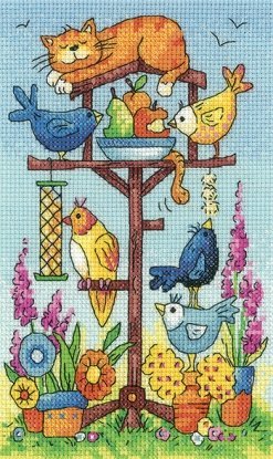 Набір для вишивання хрестиком "Годівниця для птахів//Bird Table" Heritage Crafts