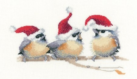 Набір для вишивання хрестиком "Святкові курчатка//Festive Chicks" Heritage Crafts