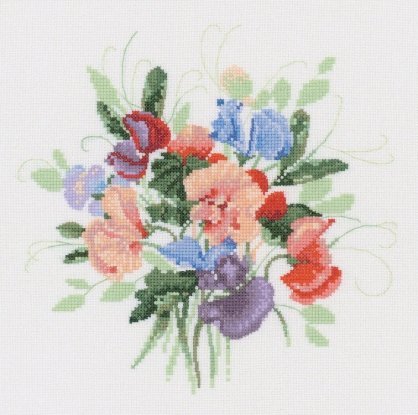Набір для вишивання хрестиком "Солодкий букет//Sweet Pea Posy" Heritage Crafts