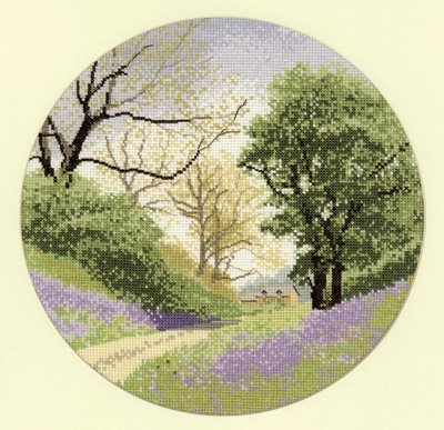 Набір для вишивання хрестиком "Алея дзвіночків//Bluebell Lane" Heritage Crafts