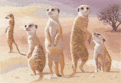 Набір для вишивання хрестиком "Сурикати//Meerkats" Heritage Crafts