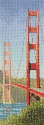Схема для вышивания крестом "Мост Золотые Ворота//Golden Gate Bridge" Heritage Crafts