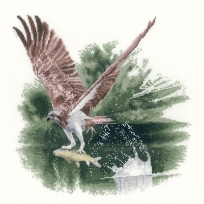 Схема для вишивання хрестиком "Скопа в польоті//Osprey in Flight" Heritage Crafts