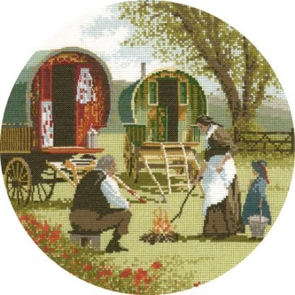 Схема для вышивания крестом "Караван//Gypsy Caravans" Heritage Crafts