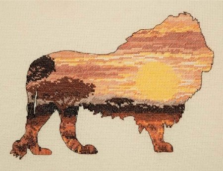 Набір для вишивання "Силует лева (Lion Silhouette)" ANCHOR MAIA