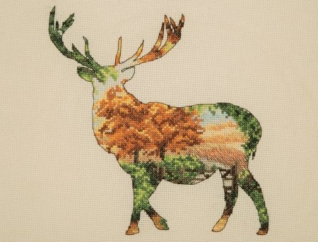 Набор для вышивания "Силуэт оленя (Stag Silhouette)" ANCHOR MAIA