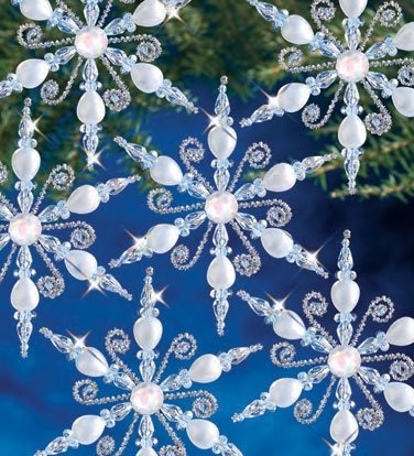 Набір для бісероплетіння "Light Sapphire Snowflake//Сапфірові сніжинки" The Beadery