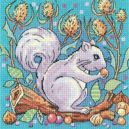 Набір для вишивання хрестиком "Сіра білка//Grey Squirrel" Heritage Crafts