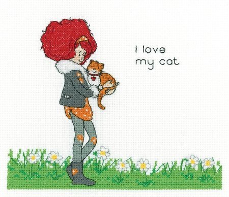Набір для вишивання хрестиком "Мій кіт//My Cat" Heritage Crafts