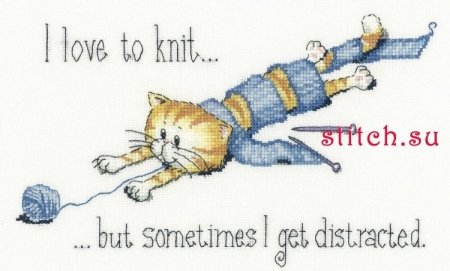 Схема для вишивання хрестиком "Засмучений//Distracted" Heritage Crafts