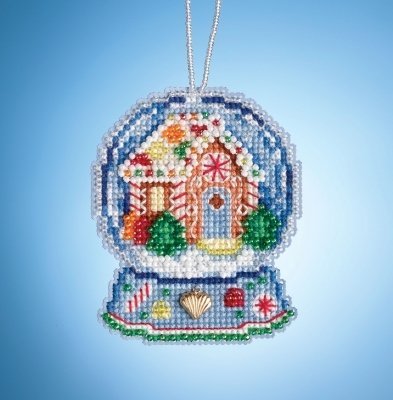 Набор для вышивания "Gingerbread House Globe//Пряничный домик Шар" Mill Hill MH161932