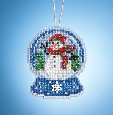 Набір для вишивання "Snowman Globe//Снігова Куля" Mill Hill MH161933