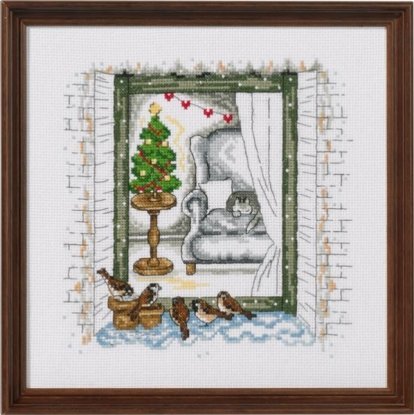 Набор для вышивания "Зимнее окно (Winter window)" PERMIN