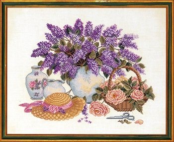 Набір для вишивання "Капелюх та бузок (Hat & lilac)" Eva Rosenstand