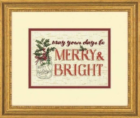 Набор для вышивания крестом "Весело и ярко"//Merry and Bright" DIMENSIONS 70-08982