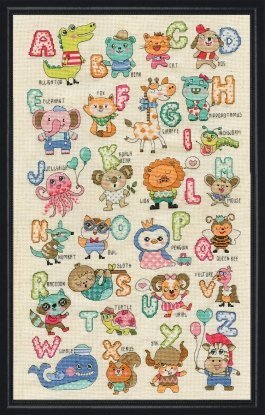 Набір для вишивання хрестиком "ABC Cute Animals//Симпатичні тварини Алфавіт" Design Works