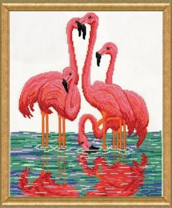 Набір для вишивання хрестиком "Flamingos//Фламінго" Design Works