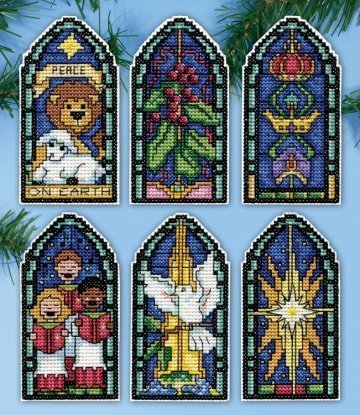 Набір для вишивання хрестиком "Peace on Earth Stained Glass//Мир на землі. Вітраж." Design Works